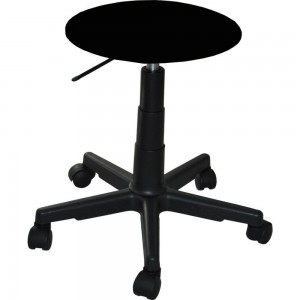 Лабораторный стул-кресло для оператора ООО Комус UF2 Талли, кожзам черный, пластик 497370