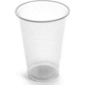 Одноразовый пластиковый стакан ООО Комус Эконом 200 мл, прозрачный, 100 штук 145595