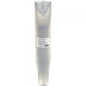 Одноразовый пластиковый стакан ООО Комус Бюджет 500 мл, прозрачный, 50 штук 661986