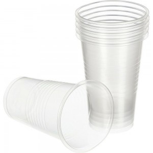 Одноразовый пластиковый стакан ООО Комус Бюджет 200 мл, прозрачный, 100 штук 661982