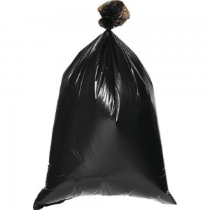 Мешки для мусора ПВД (240 л, 50 мкм, 10 шт, черные, 90x130 см) ООО Комус 1591892