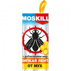 Средство от насекомых ООО Комус Москилл инсектицидное, лента липкая мухолов 1559252