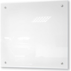 Кухонный фартук на стену Оптион Белый (панель из закаленного стекла; 600x600 мм) 81918