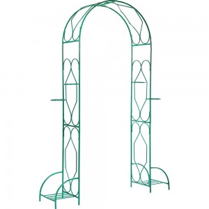 Большая арка ООО Ярмарка-Тверь Ромб разборная, с чашами для горшков, зеленая, труба диам. 16 и 10 мм Т1021