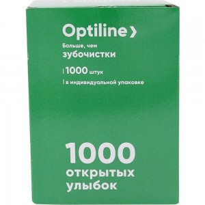 Зубочистки Optiline 1000 шт., бамбук 10-0714