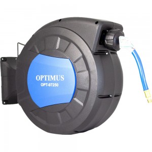 Шланг пневматический армированный pvc на катушке (15 м; 10x16 мм; 20 бар) Optimus OPT-97250