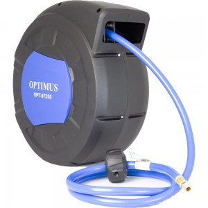 Шланг пневматический армированный pvc на катушке (15 м; 10x16 мм; 20 бар) Optimus OPT-97250
