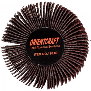 Головка-щётка лепестковая на шпильке (80x30x6 мм; Р40) Orientcraft OCFW80306040
