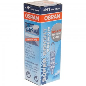 Автолампа OSRAM H1 100 P14.5s SUPER BRIGHT RALLY 12V, 10, 100 62200SBP