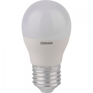 Светодиодная лампа OSRAM LED STAR, P, шар, 6.5Вт, E27, 550 Лм, 3000 К, теплый белый свет 4058075134355