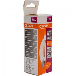 Светодиодная лампа OSRAM DIM LED STAR B Свеча 5Вт E14 520 Лм 2700 К Теплый белый свет 4058075230354