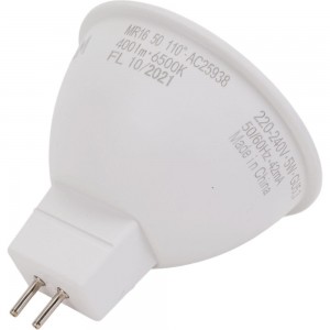 Светодиодная лампа OSRAM LED STAR MR16 5Вт GU5.3 400 Лм 6500 К Холодный белый свет 4058075480520