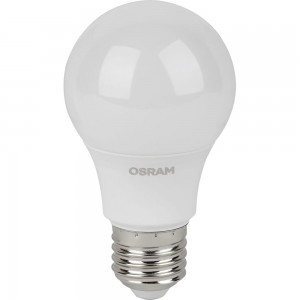 Светодиодная лампа OSRAM LED Value, A. E27, 560Лм, 7Вт, замена 60Вт, 3000К, теплый белый свет 4058075577893