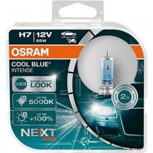 Автолампа Osram H7 55 PX26d COOL BLUE INTENSE 5000K 12V, 2 шт. 64210CBN-HCB