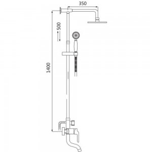 Душевая стойка со смесителем OUTE T9604Q