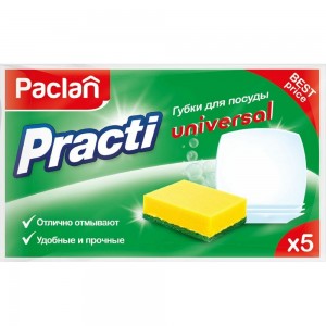 Губки для посуды Paclan Practi Universal 5 шт 42598413