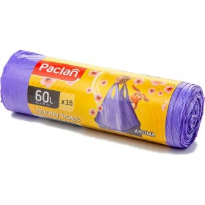 Мешки для мусора Bunny Bags Aroma с ручками (61x90 см, 60 л, 15 шт, фиолетовый) Paclan 5900942134502