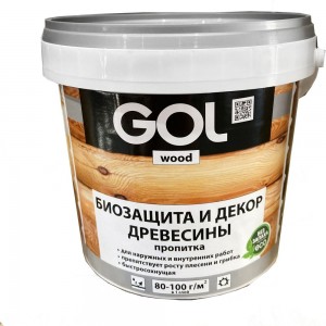 Защитно-декоративная пропитка Palizh GOL wood AQUA 2,5 кг бесцветная Wd.232-2,5 11606023