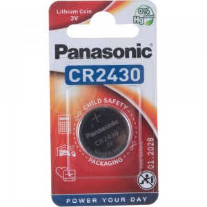 Дисковая литиевая батарейка CR2430 3В бл/1 Panasonic 5410853012313