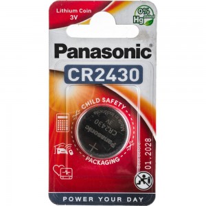 Дисковая литиевая батарейка CR2430 3В бл/1 Panasonic 5410853012313