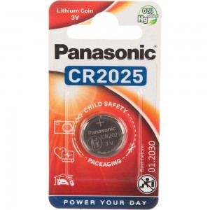 Дисковая литиевая батарейка CR2025 3В бл/1 Panasonic 5019068085121
