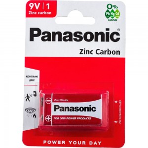 Батарейка Panasonic 6F22 Zinc Carbon BL1 254