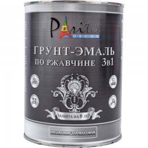 Эмаль 3в1 Paritet 0,9 кг зеленый ral 6029 PD-017