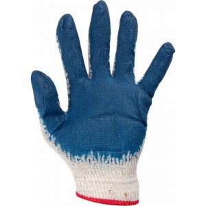 Хозяйственные перчатки с латексным покрытием Park EL-S001, цвет синий/оранжевый, 001060