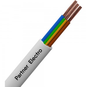 Провод Партнер-электро ПВСнгА-LS 3x1, ГОСТ, белый, 50м P021G-03NP04MC-B050WT