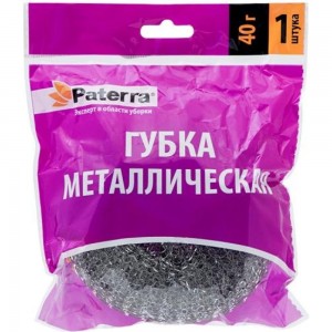 Металлическая оцинкованная губка PATERRA ПЛЕТЁНКА 40 г 406-148