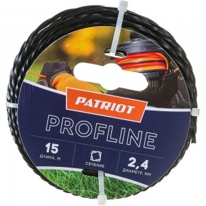 Леска Profline (2.4 мм; 15 м; скрученный квадрат) PATRIOT 805402206