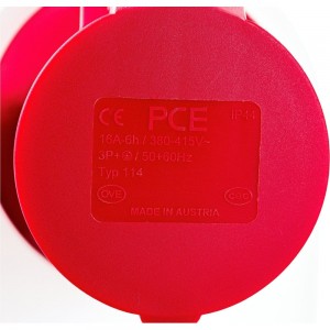 Настенная розетка PCE 16А 400V 3P+E IP44 114-6