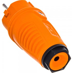 Вилка кабельная PCE 16A 220V 2P+E IP54 корпус оранжевый, маркер черный 0511-os