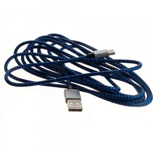 Кабель PERFEO USB2.0 A вилка - USB Type-C вилка черно-синий длина 3 м. U4904 30 010 761