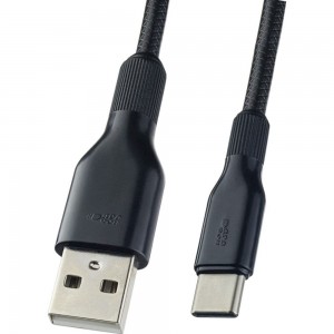 Кабель PERFEO USB2.0 A вилка - USB Type-C вилка силикон черный длина 1 м. U4907 30 013 061