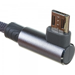 Кабель PERFEO USB2.0 A вилка - Micro USB вилка угловой серый длина 1 м. бокс U4805 30 013 258