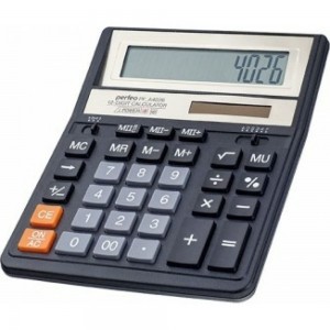 Бухгалтерский калькулятор Perfeo PF A4026 12-разрядный, черный 30011242