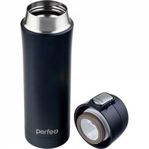 Термос для напитков Perfeo с крышкой-поилкой, 0.45 л, черный 30016012