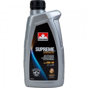 Моторное масло PETRO-CANADA SUPREME SYNTHETIC 0W-16 1л MOSYN16C12