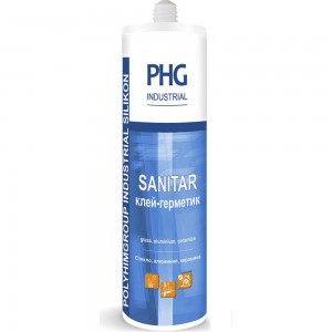 Силиконовый санитарный герметик PHG Industrial Sanitar белый 280 ml 448748