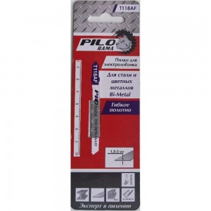 Пилки для лобзика Bi-metal T118AF (75x50 мм; 1.5-3 мм; 21 TPI) Pilorama 541184