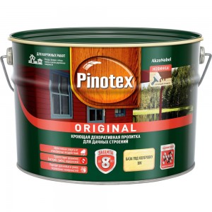 Декоративная пропитка Pinotex ORIGINAL (кроющая с добавлением воска; база под колеровку BW; 9 л) 5279190