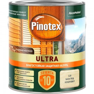 Влагостойкая защитная лазурь для древесины PINOTEX ULTRA NW (база под колеровку; 2.5 л) 5803609