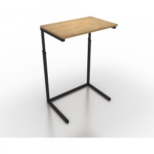 Приставной столик ПК МАГС РЕЗИДЕНТ с регулировкой высоты 60x40x70-100 см, черный матовый/бунратти СКЛ07-00008