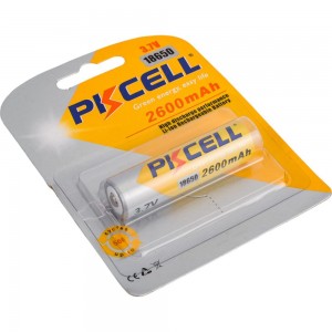Литий-ионный аккумулятор PKCELL тип - 18650 1 шт в блистере, без защиты 18650 2600-1B