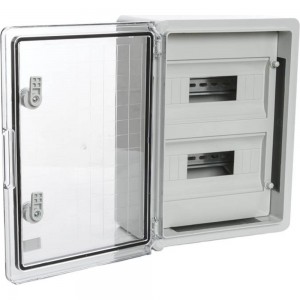Пластиковый распределительный щит Plastim для настенного монтажа, IP65, прозрачная дверца PP3114