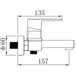 Смеситель для ванны Potato P30226-4 