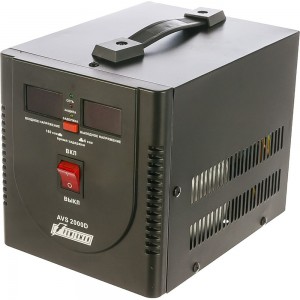 Стабилизатор напряжения Powerman 1ф 2 кВА AVS 2000 D Black 6028664