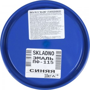 Алкидная эмаль ПРЕСТИЖ Skladno ПФ-115 глянцевая, 10 кг, синяя 235496