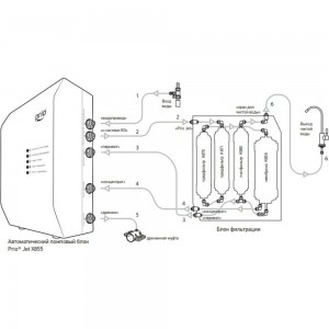 Прямоточная сплит-система Prio Новая вода с двумя мембранами, без бака Praktic Osmos MOD 620